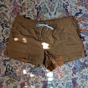 Vuori Vintage Ripstop Shorts Raw Hem Caramel Women's M